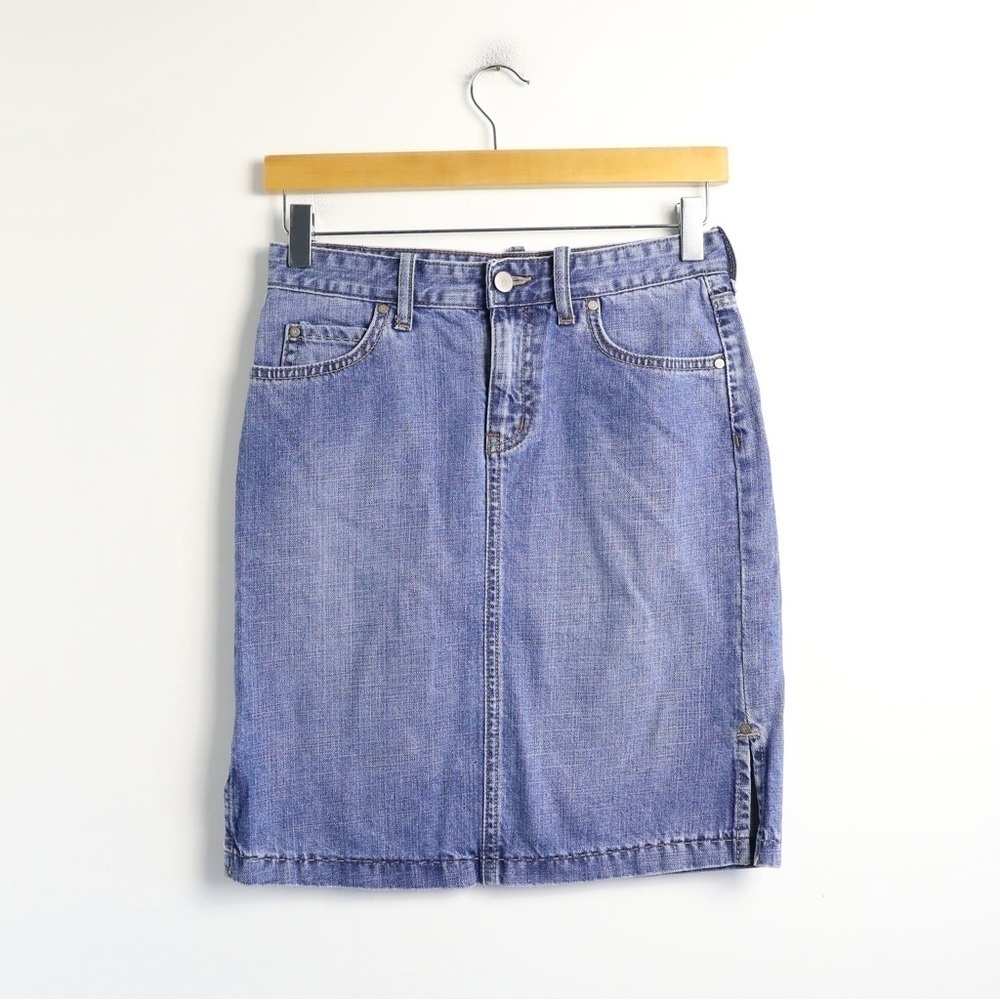 Mavi Janice blue denim pencil skirt straight XS classic casual staple 90s